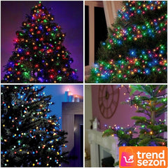 Instalație Luminoasă cu 100 LED-uri Multicolore, 10 metri — Magie de Crăciun 🌟🎄