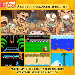 Mini Consolă Retro Portabilă cu 400 Jocuri — Distracție Clasică pentru Toată Familia! 🎮✨