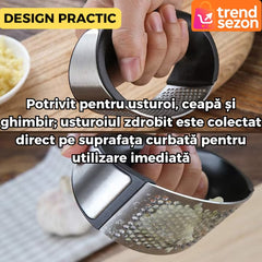 Zdrobitor Usturoi Inox cu Manevră Ușoară — Gătește Rapid și Eficient 🧄✨