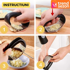 Zdrobitor Usturoi Inox cu Manevră Ușoară — Gătește Rapid și Eficient 🧄✨