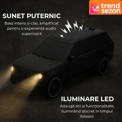 Boxă Portabilă Bluetooth 5.0 cu Design Auto și Funcții Avansate — Sunet Deosebit! 🚗🎶