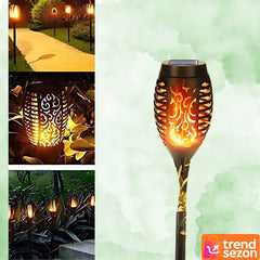 Lampa Solară Decorativă cu Efect Flacără 72 LED-uri — Atmosferă Magică pentru Grădină 🌟🌿