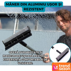 Perie pentru Spalat Geamuri cu Maner Telescopic din Aluminiu — Curățare Rapidă și Eficientă 🪟✨