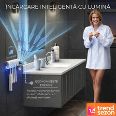 Suport Sterilizator UV pentru Periuțe de Dinti cu Dispenser Integrat — Igienă Perfectă 🦷✨