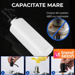 Dozator Incorporabil pentru Chiuvetă Negru Elegant — Igienă și Stil 🎉🧼