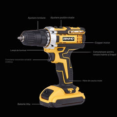 Trusă Bormașină Multifuncțională cu 2 Acumulatori de 48V — Ideală pentru Oricine! 🔧🔋