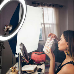 Lampa Circulară LED 30 cm cu Trepied Reglabil — Iluminare Perfectă pentru Creatorii de Conținut 💡✨
