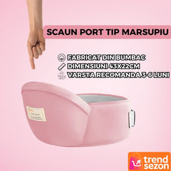 Suport Port-Bebe Ergonomic cu Centură Ajustabilă — Confort Maxim pentru Părinți 💕👶