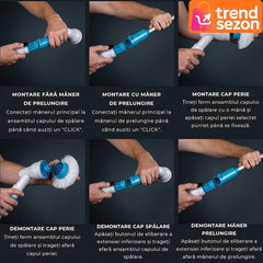 Perie Electrică Rotativă cu 3 Capete - Curățare Fără Efort! 🧼✨