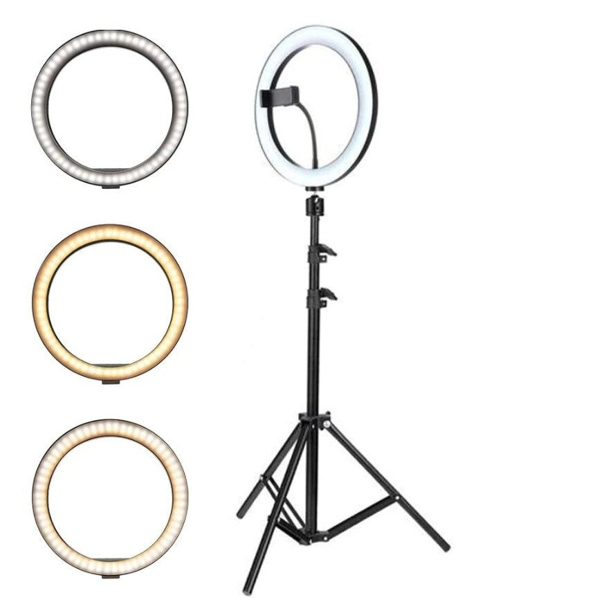 Lampa Circulară LED Profesională 35 cm — Iluminare Perfectă pentru Conținut! 💡✨