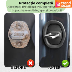 Set 4 Capace Silicone Auto pentru Încuiat — Protecție și Stil Elegant 🖤🛡️