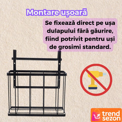 Cos Metalic Suspendat cu Montaj Simplu — Economisește Spațiu în Bucătărie și Baie 🛁✨