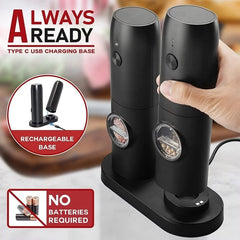 Set 2 Rasnite Electrice Reincarcabile pentru Sare și Piper — Gata de Acțiune! 🌶️✨
