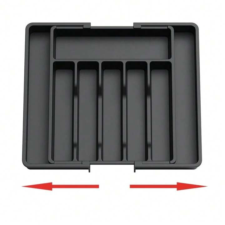 Organizator Tacamuri Extensibil cu 8 Compartimente — Perfect pentru Bucătăria Ta! 🍽️🖤