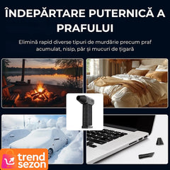 Suflanta Aer Fără Fir cu Motor Puternic 130000 RPM — Curățare Rapidă 🚀🖤