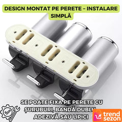 Dispenser 3-in-1 pentru Sapun, Sampon și Balsam — Organizare Modernă 🛀✨