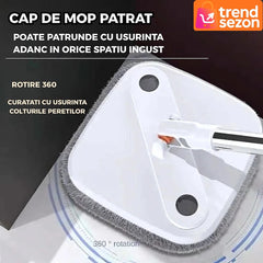 Mop Rotativ cu Galeată și Stoarcere Automată — Curățenie Fără Efort 🧼✨