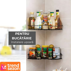 Suport de Duș Triunghiular cu Montaj pe Perete — Economisește Spațiu! 🛁📦