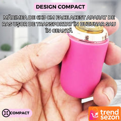 Aparat de Ras Portabil USB Roz — Îngrijire Rapidă și Elegantă 🌸✨
