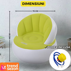 Scaun Gonflabil Modern cu Pompa Inclusă | Confort și Stil 🌟💺