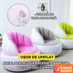 Scaun Gonflabil Modern cu Pompa Inclusă | Confort și Stil 🌟💺