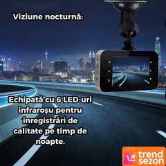 Cameră Auto DVR Full HD 1080P cu Ecran 2.7" — Înregistrare Nocturnă Clară 🚗📹