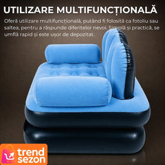 Fotoliu Gonflabil Portabil 2 in 1 cu Design Ergonomic — Relaxare Maximală 🌊🛋️