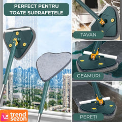 Mop Telescopic cu Cap Îngrijit 360° — Curățare Rapidă și Eficientă 🧼✨