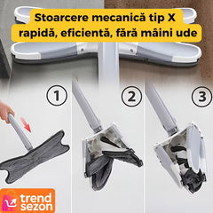 Mop Dreptunghiular cu Stoarcere Integrată — Curățare Rapidă și Eficientă 🧹💙