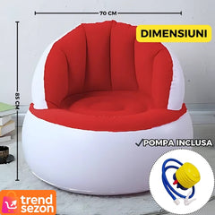 Scaun Gonflabil Ergonomic cu Pompa Inclusă — Confort și Stil 🌟❤️