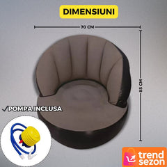 Scaun Gonflabil Modern cu Pompa Inclusă — Confort pentru Orice Spațiu 🛋️✨