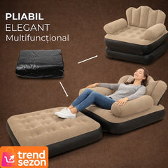 Fotoliu Gonflabil 2 în 1 Ergonomic pentru Înserările Confortabile — Relaxare oriunde! 🛋️🌞