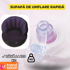 Scaun Gonflabil Modern cu Pompa Inclusă — Confort și Stil în Orice Spațiu 💜✨