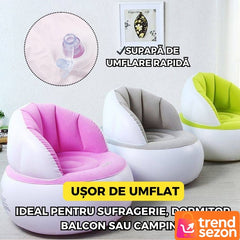 Scaun Gonflabil Elegant cu Pompa Inclusă — Confort de Neuitat 💖✨