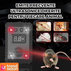 Dispozitiv Ultrasonic Antirozatoare cu LED și Display — Protecție Eficientă 🐭💡