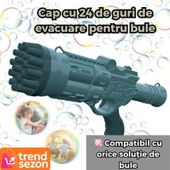 Pistol cu Bule Interactiv 24 Gauri Turbosonic — Distracție în Aer Liber! 🎈🌊
