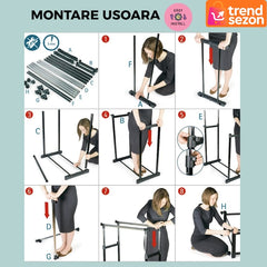 Suport Haine Dublu cu Înălțime Reglabil — Mobilitate și Organizare Ușoară 🧥🥿