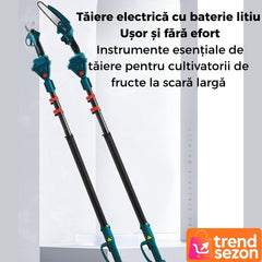 Set Profesional Foarfeca Electrică și Drujba cu Brat Extensibil — Taiere Rapidă și Ușoară 🌿✨
