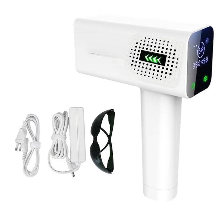 Aparat Epilare IPL cu Ecran LED — Piele Fină Acasă 🕊️✨