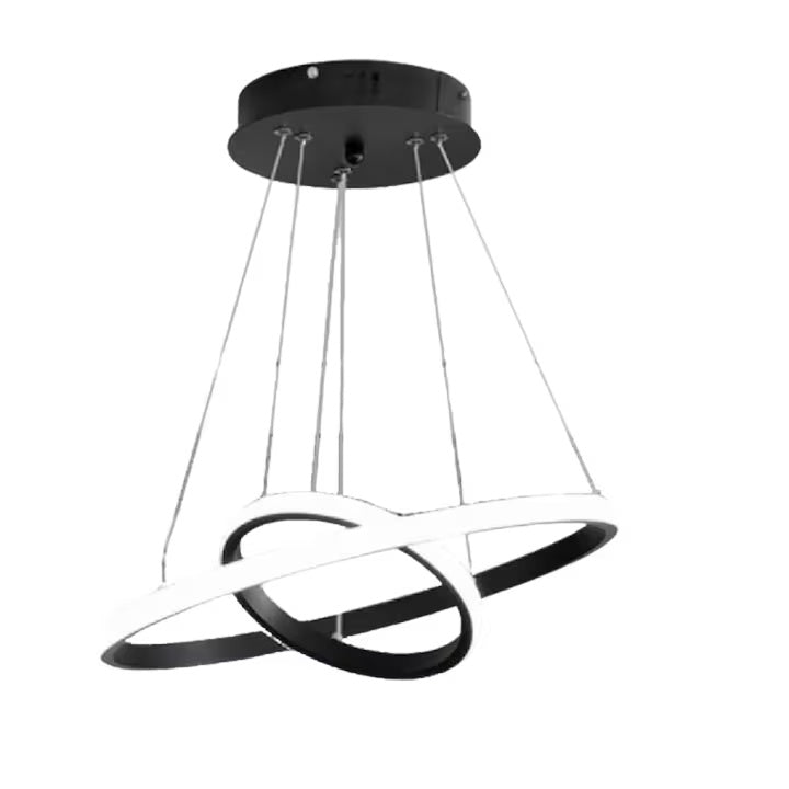 Lustra LED Circulară Minimalistă 27W, Ø20-40 cm — Iluminare Modernă 🖤💡