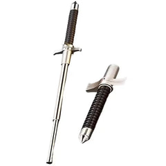 Bata Telescopică din Oțel Inoxidabil cu Mâner Antiderapant — Compactă și Eficientă 🛡️🔧