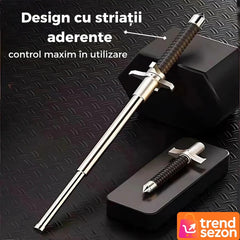 Bata Telescopică din Oțel Inoxidabil cu Mâner Antiderapant — Compactă și Eficientă 🛡️🔧