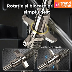 Bata Telescopică din Oțel Inoxidabil cu Mâner Antiderapant — Compactă și Eficientă 🛡️🔧