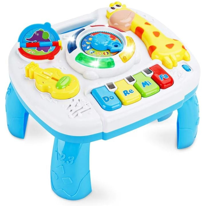 Masă Interactivă 2în1 cu Muzică și Lumini — Descoperiri Vesele pentru Bebeluși 🎶✨