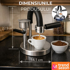 Espressor Manual din Inox 100% — Espresso Crema Perfectă Acasă 🌟☕