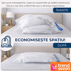 Set 12 Sacii Vidat Reutilizabili cu Compresie — Economisește Spațiu! 🛏️✨