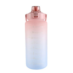 Bidon Fitness 2L Multicolor cu Duza și Inscriptii Motivaționale — Hidratare Ușoară 💧✨