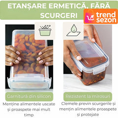 Set 7 Recipiente Organizatoare Transparent  — Soluția Perfectă pentru Bucătărie 🍽️✨