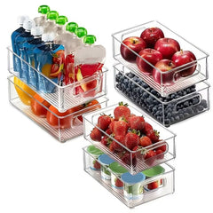 Set 6 Organizatoare Frigider din ABS Durabil — Spațiu Optimizat 🌟🍏