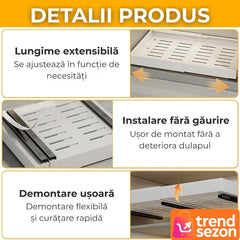Organizator Extensibil Metalic pentru Dulapuri — Ordine Rapidă și Eficientă 🧺✨